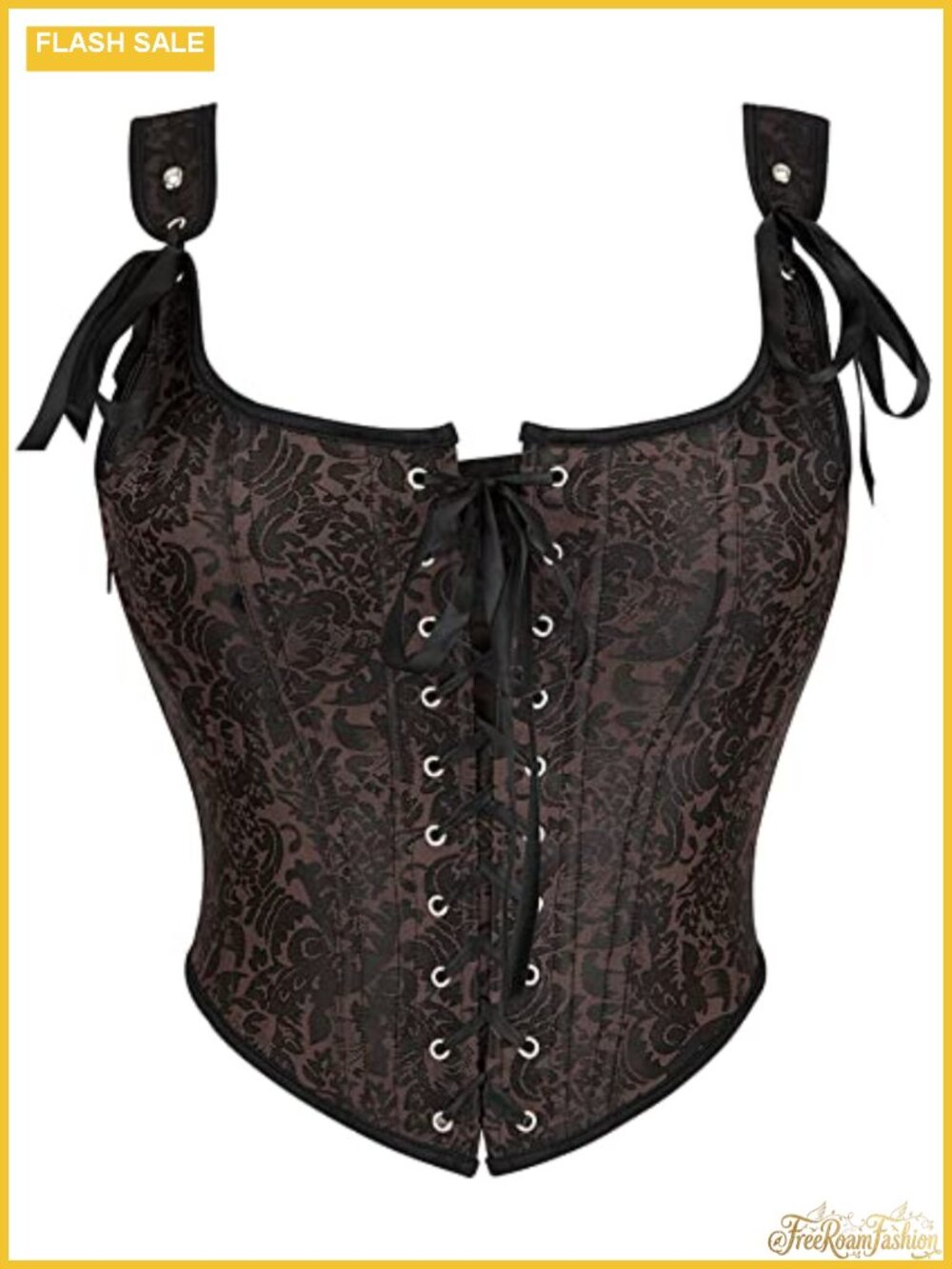Alivila.Y Womens Vintage Lace Trim Corset Bustier Lace-Up Renaissance Costume